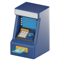 dinheiro acesso, atm máquina ícone. 3d renderizar. png