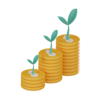 Visualizing Financial Growth, Money Tree 3D render. png