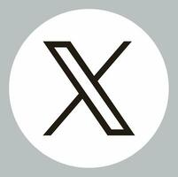 X, New Twitter logo vector