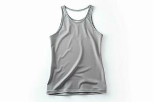 ai generative Sleeveless T-shirt isolated on white background with clipping path photo