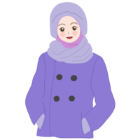 woman wearing winter clothes png