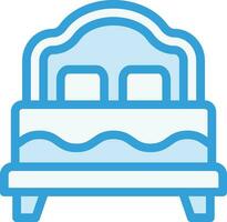 ilustración de diseño de icono de vector de cama doble