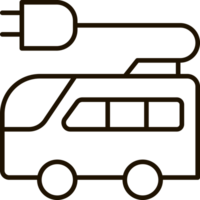 eco buss transport linje ikon illustration png