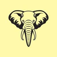 elefante cabeza vector logo, ilustración de elefante