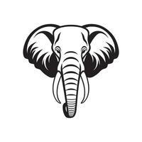 Elephant head vector logo, illustration of elephant