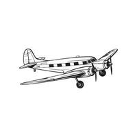 Old Airplane Vector Art, Image