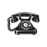 Old Telephone Vector Image, Design