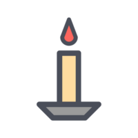 Candle color icon for Christmas decoration. png