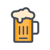Beer Mug color icon for decoration. png