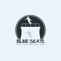 inline skating logo vector