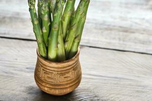 Bunch of fresh asparagus photo