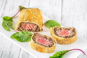 Portion of tuna wellington photo