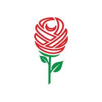 Rose flower Logo Template vector