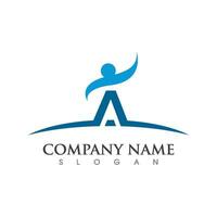 Human character logo sign vector