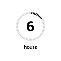 6 Hour clock loading  vector display design.