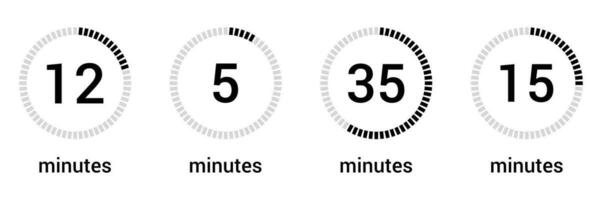 minute clock loading  vector display design.