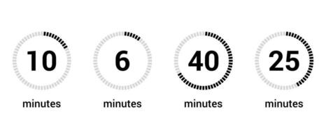 minute clock loading  vector display design.