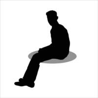 Boy sitting stock vector illustration