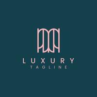 Letters M luxury logo design vector template