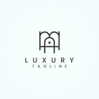 Letters MA luxury monogram logo design vector template