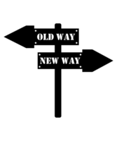 old way vs new way business and management concept png