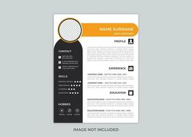 Modern minimal professional clean CV resume design . vector