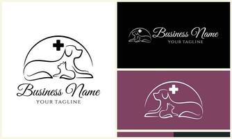 animal hospital veterinary logo template vector