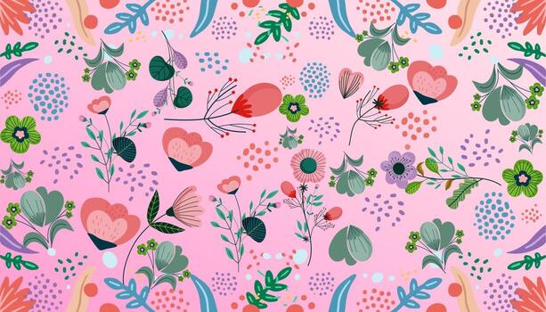 diseño de fondo de patrón de flores vector