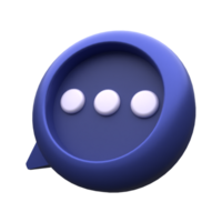unique 3d render bubble talk comment sign symbol icon.Trendy and modern in 3d style. png