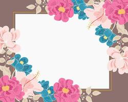 Hand Drawn Tropical Flower Border vector