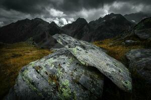 Mountain landscape of the Stubai Alps photo