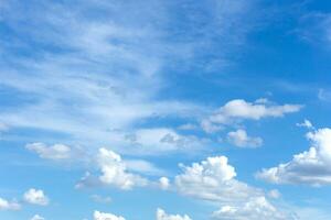 Panorama of perfect sky and many cumulus cloud. photo