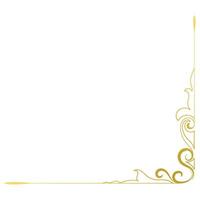 Gold vintage baroque corner ornament retro pattern antique style acanthus. Decorative design filigree calligraphy. You can use for wedding decoration of greeting card and laser cutting. vector