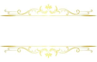 Lines for baroque vintage text Golden design, free space for text, frame vector