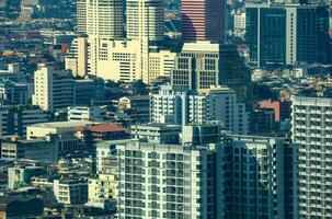 close up of city buildings photo