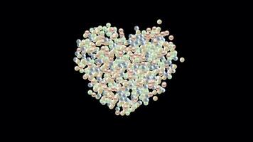 Colorful Heart Decorations with Pearls for Valentine's Day video