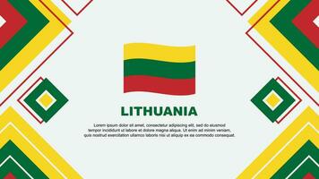 Lithuania Flag Abstract Background Design Template. Lithuania Independence Day Banner Wallpaper Vector Illustration. Lithuania Background