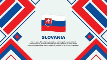 Slovakia Flag Abstract Background Design Template. Slovakia Independence Day Banner Wallpaper Vector Illustration. Slovakia Flag