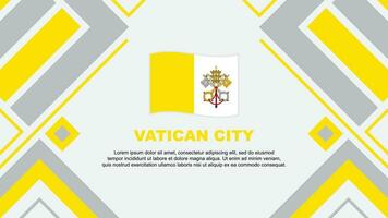 Vaticano ciudad bandera resumen antecedentes diseño modelo. Vaticano ciudad independencia día bandera fondo de pantalla vector ilustración. Vaticano ciudad bandera