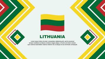 Lithuania Flag Abstract Background Design Template. Lithuania Independence Day Banner Wallpaper Vector Illustration. Lithuania Design