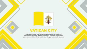 Vaticano ciudad bandera resumen antecedentes diseño modelo. Vaticano ciudad independencia día bandera fondo de pantalla vector ilustración. Vaticano ciudad antecedentes