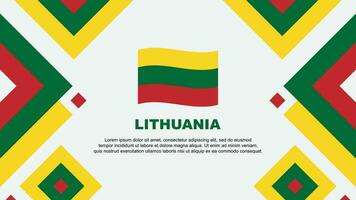 Lithuania Flag Abstract Background Design Template. Lithuania Independence Day Banner Wallpaper Vector Illustration. Lithuania Template