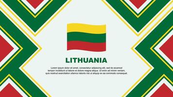 Lithuania Flag Abstract Background Design Template. Lithuania Independence Day Banner Wallpaper Vector Illustration. Lithuania Vector