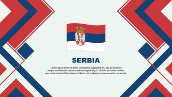 Serbia Flag Abstract Background Design Template. Serbia Independence Day Banner Wallpaper Vector Illustration. Serbia Banner