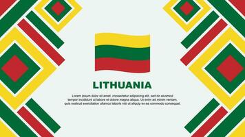 Lithuania Flag Abstract Background Design Template. Lithuania Independence Day Banner Wallpaper Vector Illustration. Lithuania