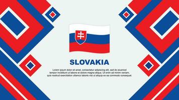 Slovakia Flag Abstract Background Design Template. Slovakia Independence Day Banner Wallpaper Vector Illustration. Slovakia Cartoon