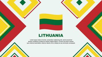 Lithuania Flag Abstract Background Design Template. Lithuania Independence Day Banner Wallpaper Vector Illustration. Lithuania Independence Day