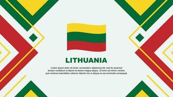 Lithuania Flag Abstract Background Design Template. Lithuania Independence Day Banner Wallpaper Vector Illustration. Lithuania Illustration