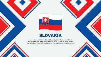 Slovakia Flag Abstract Background Design Template. Slovakia Independence Day Banner Wallpaper Vector Illustration. Slovakia Independence Day