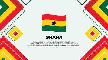 Ghana Flag Abstract Background Design Template. Ghana Independence Day Banner Wallpaper Vector Illustration. Ghana Background